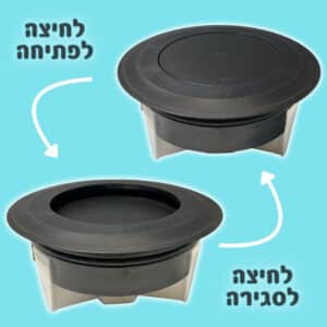 מכסה ביוב עגול עם שפה – שחור pumpit