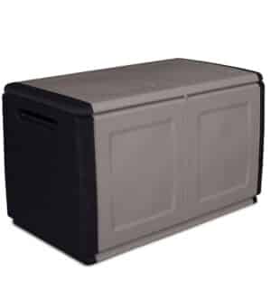 תיבת אחסון מפלסטיק לחצר לגינה או למחסן – L96x53x57H אפור כהה