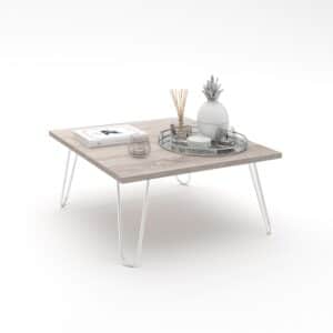 שולחן סלון בגוון לבן בשילוב אלון