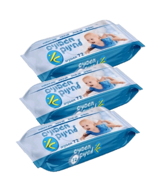 מגבונים לחים לתינוק 72 יחידות בחבילה – 3 חבילות ב-10 ש"ח